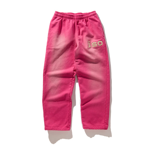 iso Frayed Logo Sweatpant (Pink)