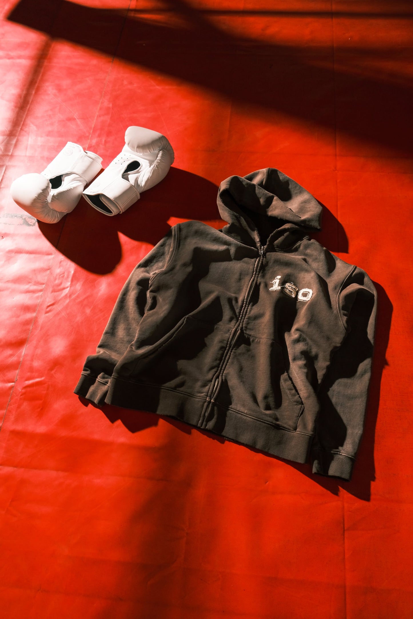 iso Frayed Logo Zip Hoodie (Black)