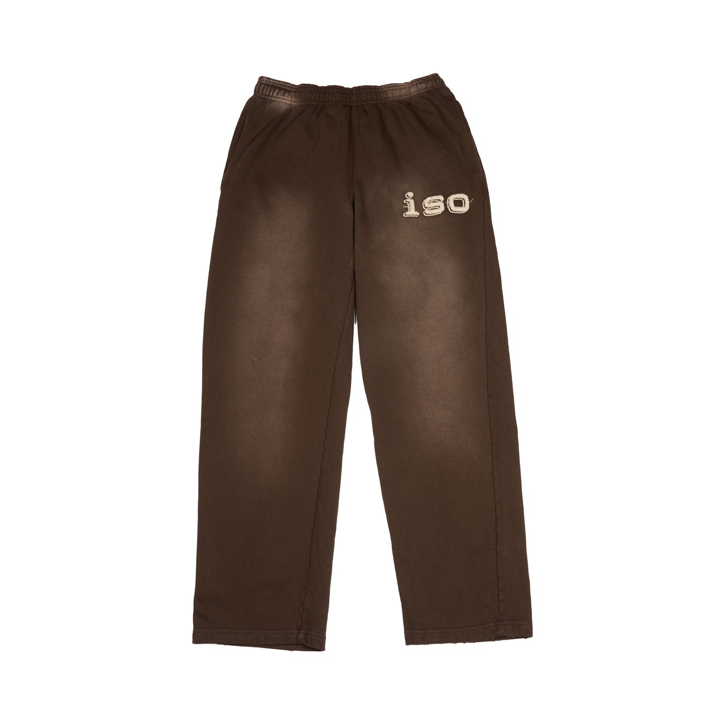 iso Frayed Logo Sweatpant (Brown)