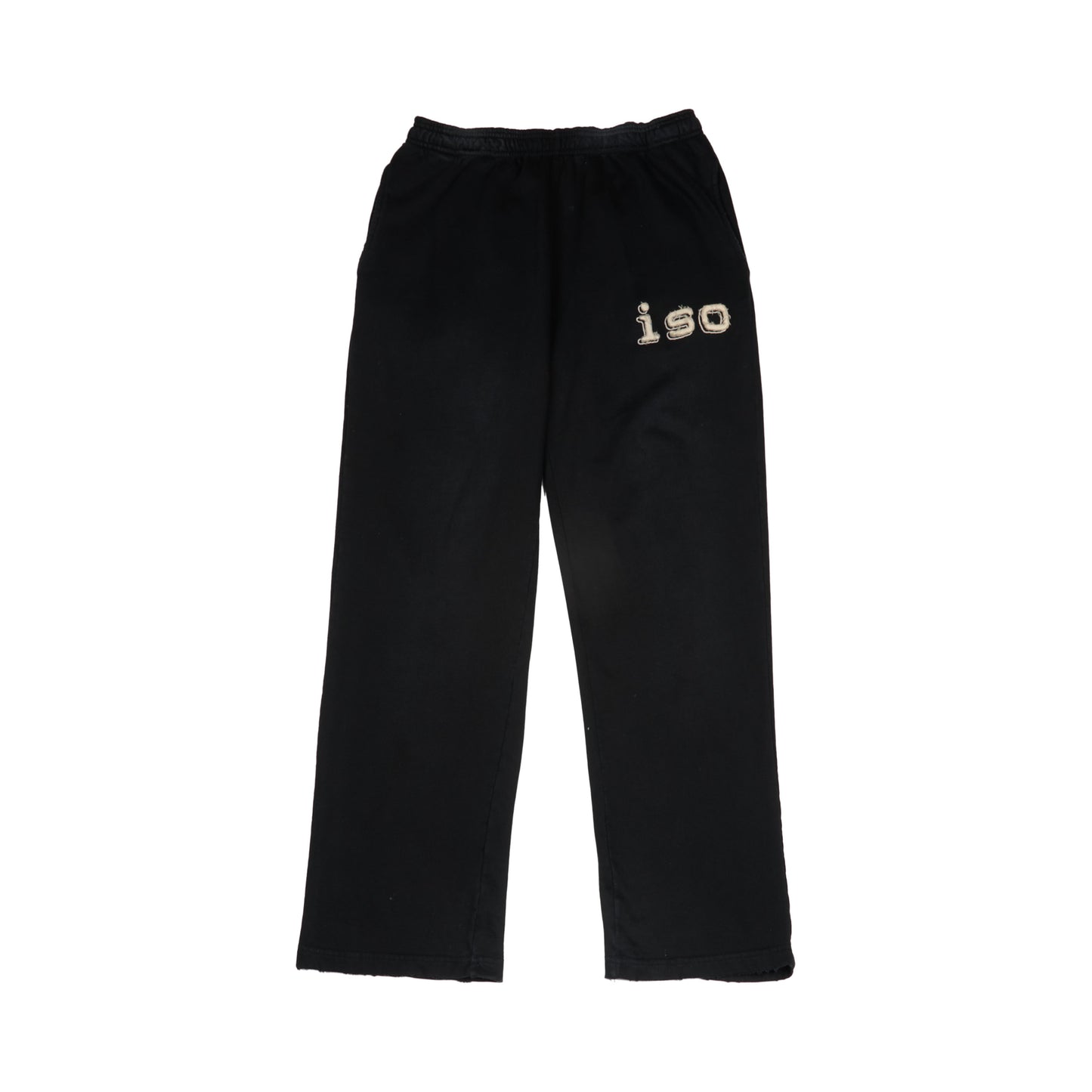iso Frayed Logo Sweatpant (Black)