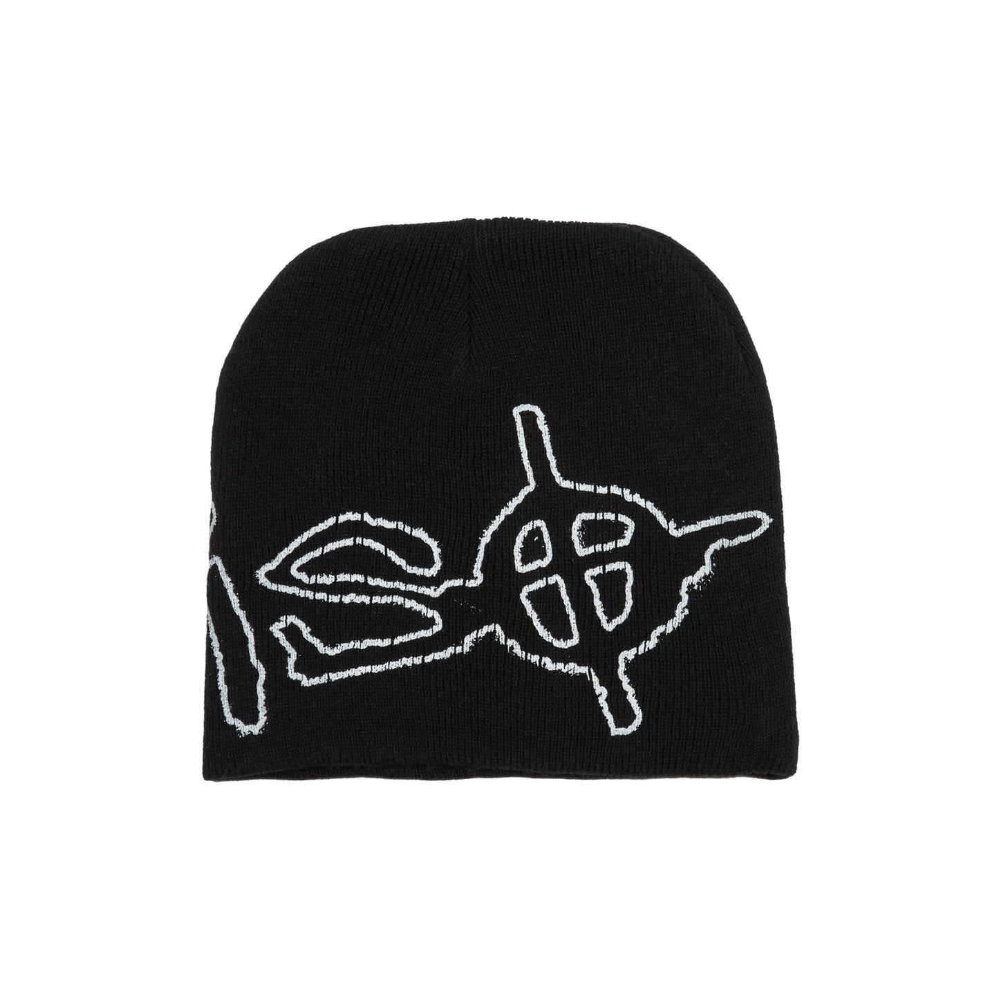 iso Signature Print Beanie (Black)
