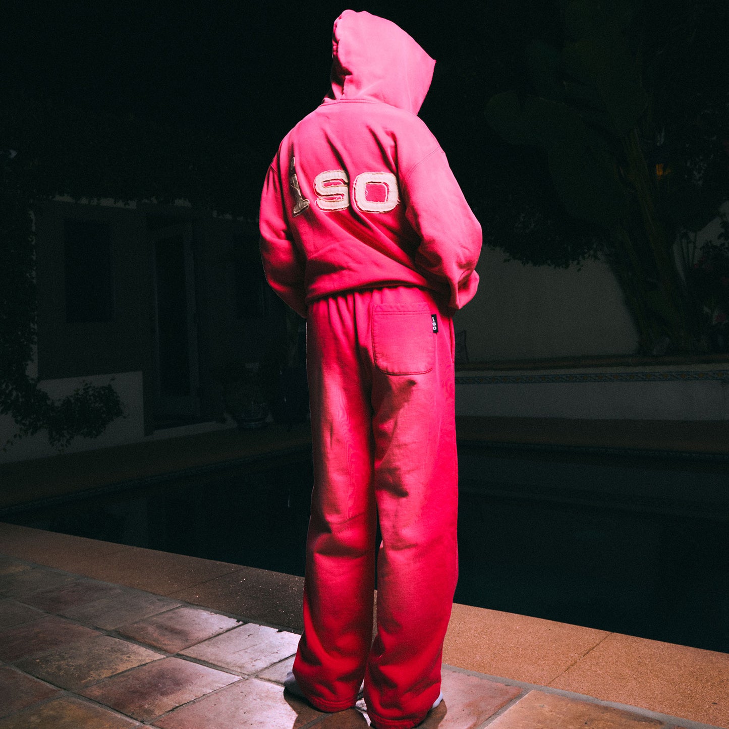 iso Frayed Logo Sweatpant (Pink)