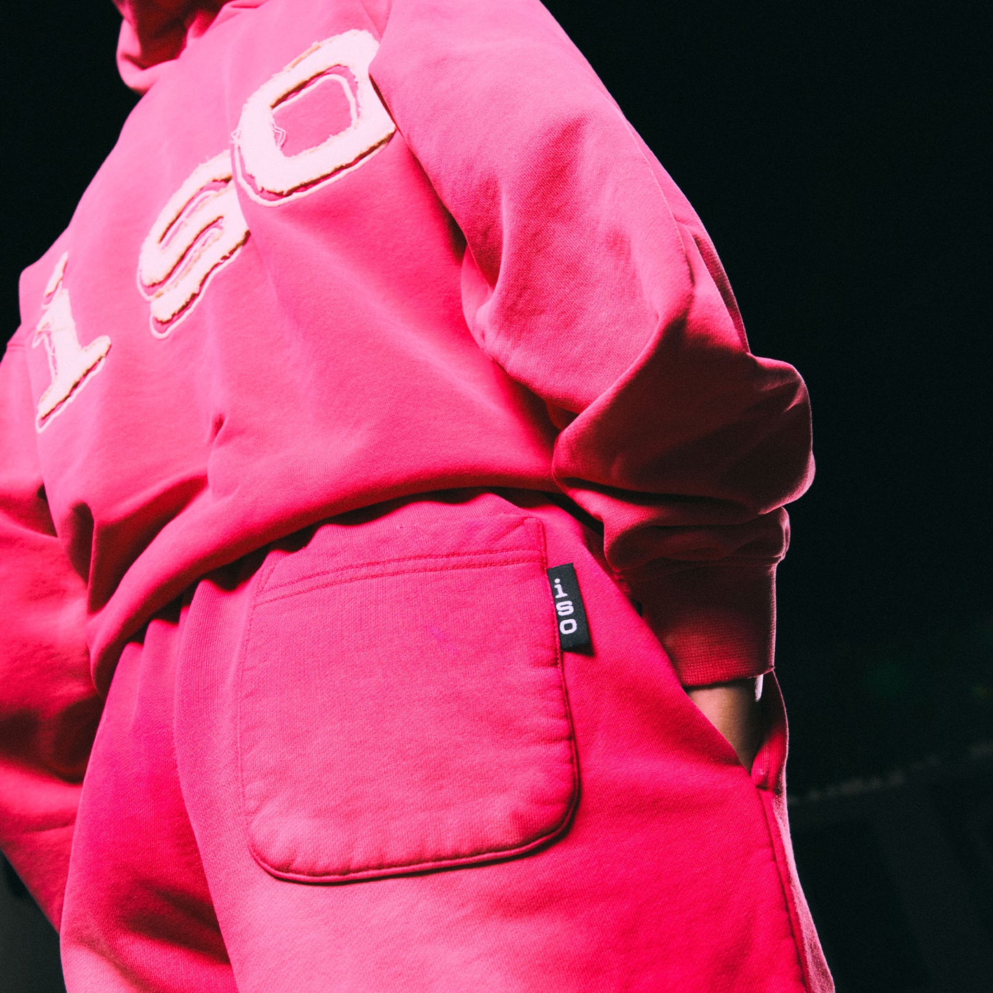 iso Frayed Logo Sweatpant (Pink)